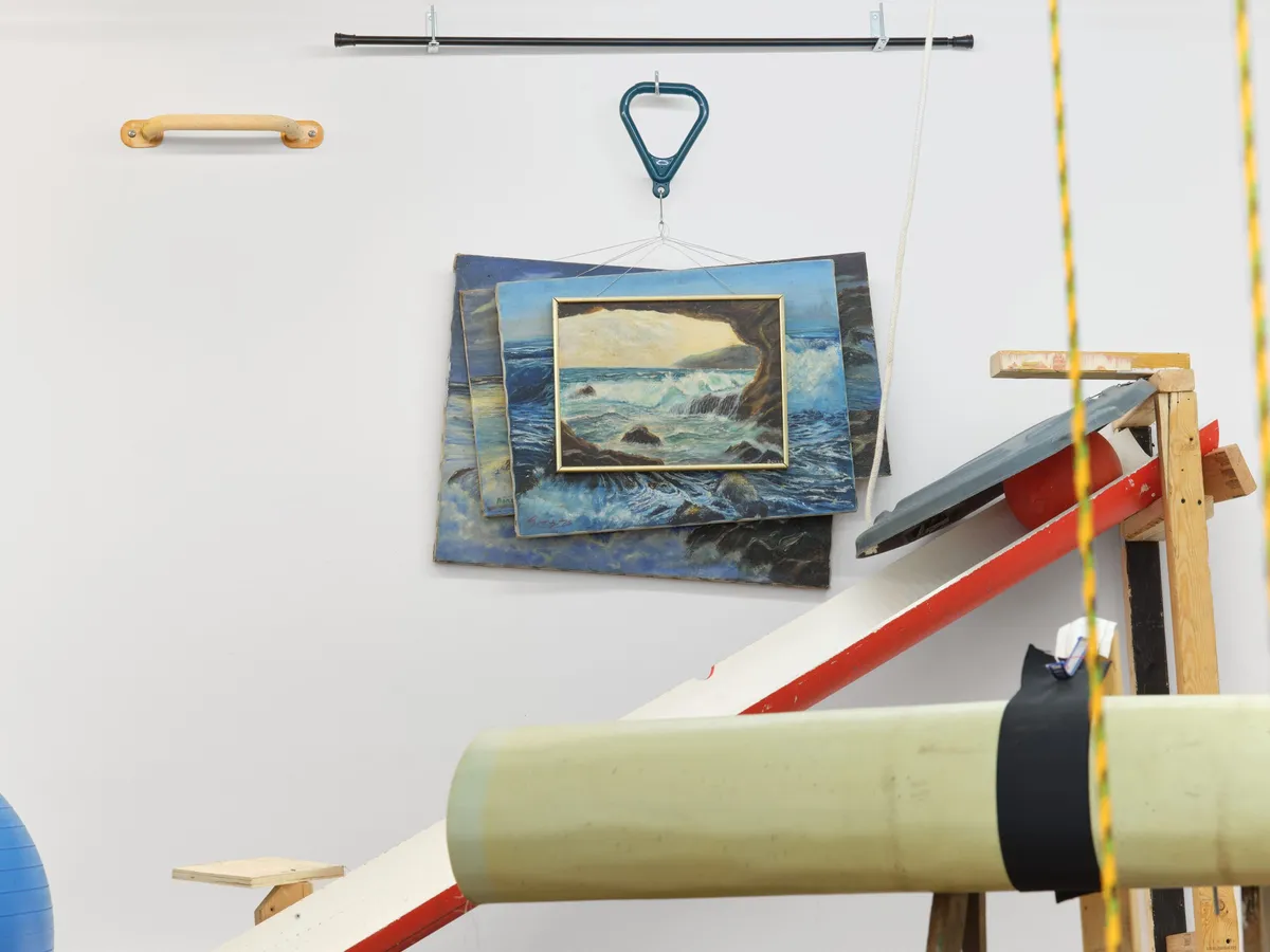 Installation view of Narcissister: Albert’s Paintings, Rachel’s Dress