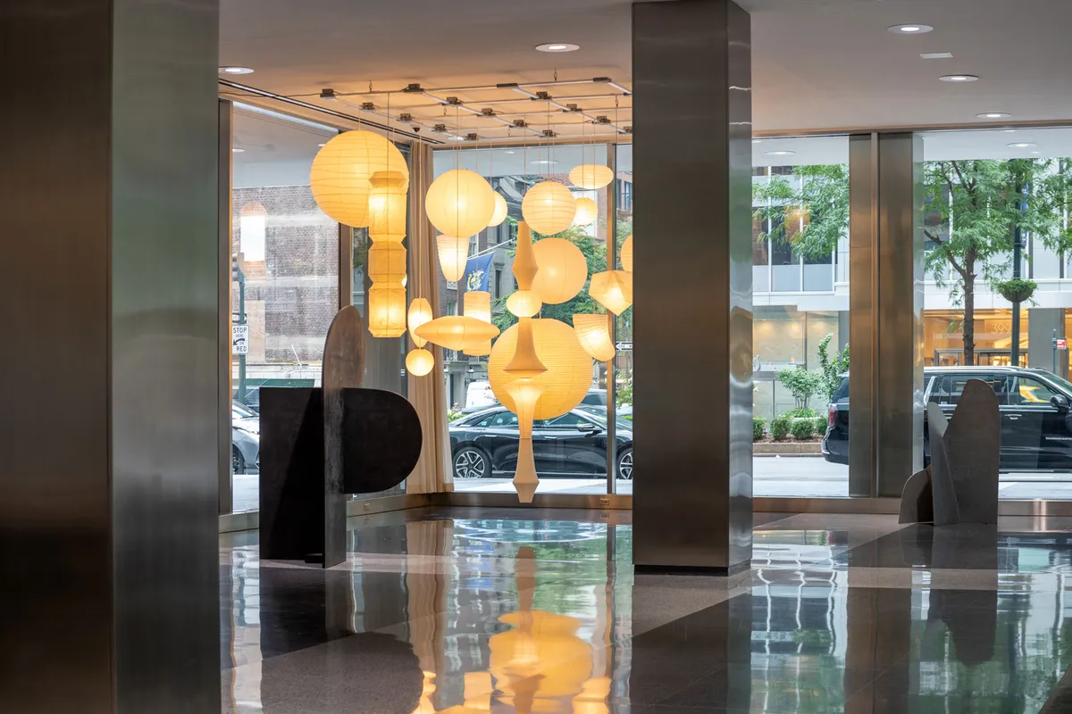 Installation view of Isamu Noguchi: Isamu Noguchi at Lever House