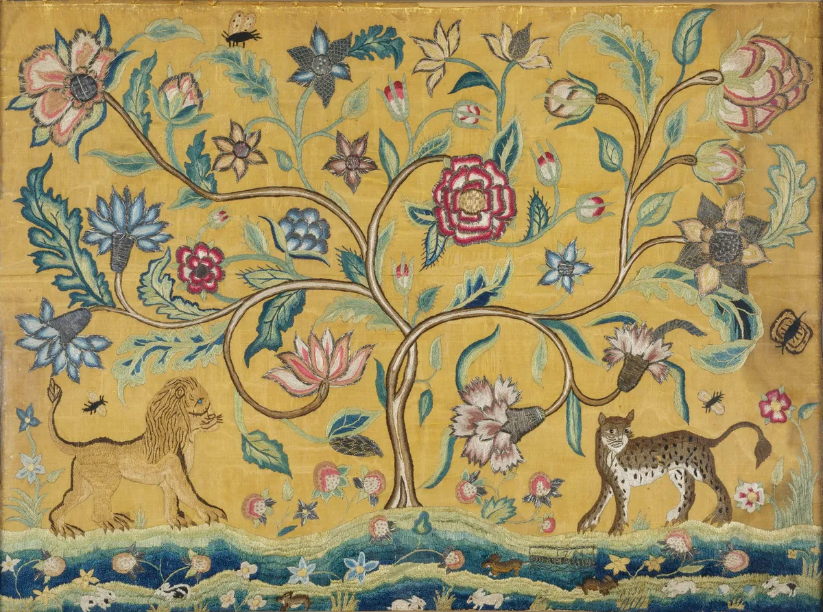 Mary King, Needlework Picture (Tree of Life), 1754