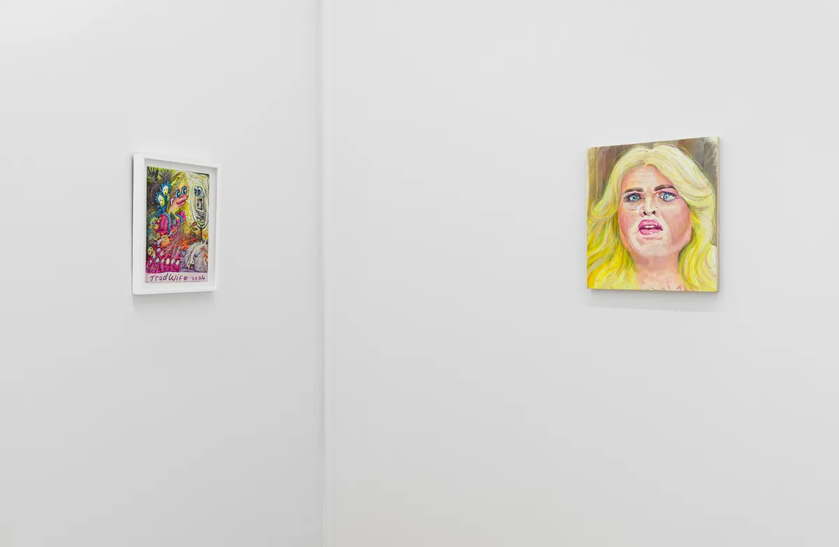Installation view of Rebecca Morgan: Painting in the Apocalypse