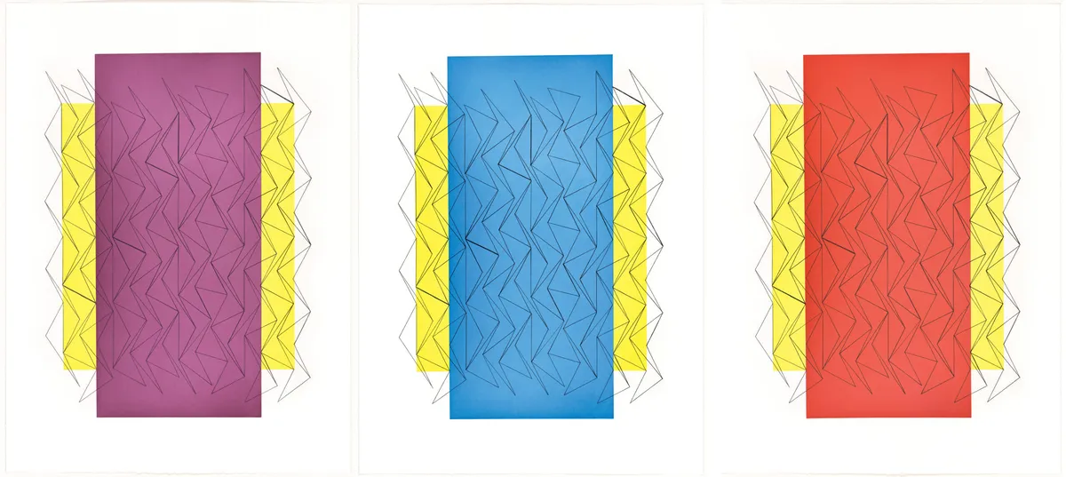Odili Donald Odita, Bliss (Purple, Blue, Red), 2022